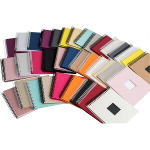 HNFD Spiralalbum Khari 50 weiße oder schwarze Seiten 24x25 cm