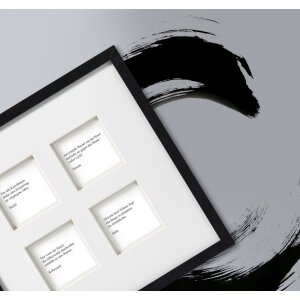 Walther Stockholm 3D cadru din lemn galerie 4 fotografii 10x10 cm negru