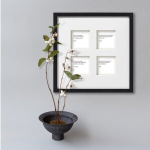 Walther Stockholm 3D cadru din lemn galerie 4 fotografii 10x10 cm negru