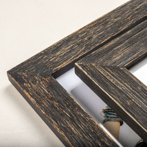 Walther Lou Wooden Photo Frame 15x20 cm Black Shabby Chic Vintage MDF Back Panel