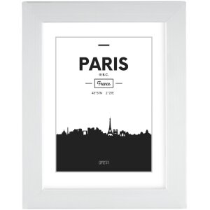 Cadru din plastic Paris 10x15 cm alb