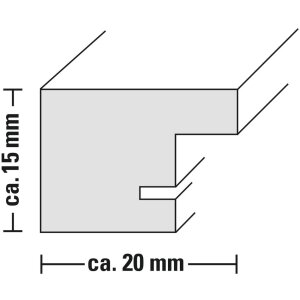 Cadru din plastic Paris 10x15 cm alb