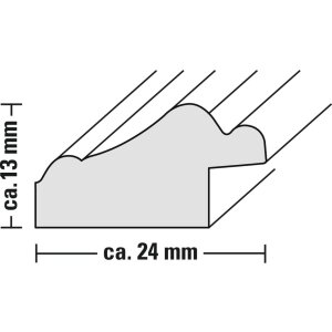Cadru din plastic Lobby 30x40 cm argintiu