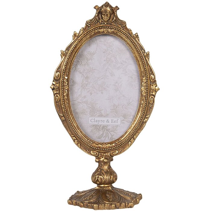 Clayre & Eef Fotorahmen 14x9x26 cm 10x15 cm gold