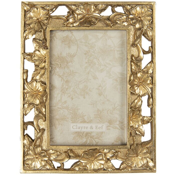Clayre & Eef Fotorahmen 16x2x21 cm 10x15 cm golden
