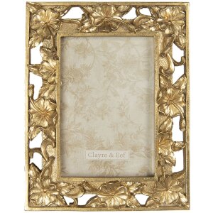 Clayre & Eef Fotorahmen 16x2x21 cm 10x15 cm golden