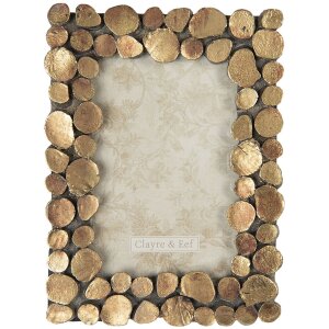 Clayre & Eef Fotorahmen 15x2x20 cm 10x15 cm braun