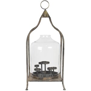 Clayre & Eef 5Y0716 Lanternă metal sticlă maro...