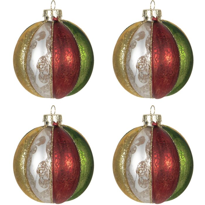 Globuri pentru pomul de Crăciun Ø 8 cm (set de 4) Clayre & Eef 6GL2736