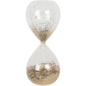 Clayre & Eef 6GL2752 Clepsidră din sticlă aurie...
