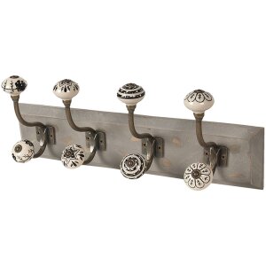 Clayre & Eef Garderobe 45x10x18 cm weiß