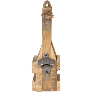 Suport pentru sticle cu deschizător de sticle 9x10x29 cm Clayre & Eef 6H1883