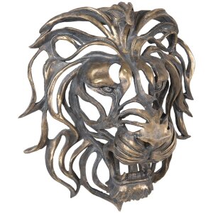 Clayre & Eef Dekoration Löwenkopf 42x23x46 cm braun