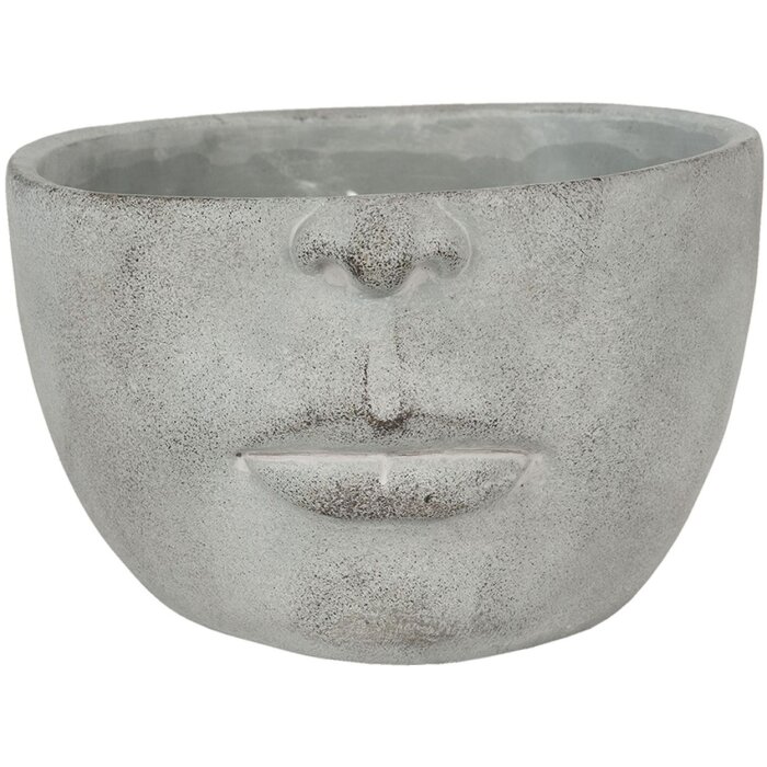 Clayre & Eef 6TE0295 Ghiveci de flori gri 24x23x15 cm piatră