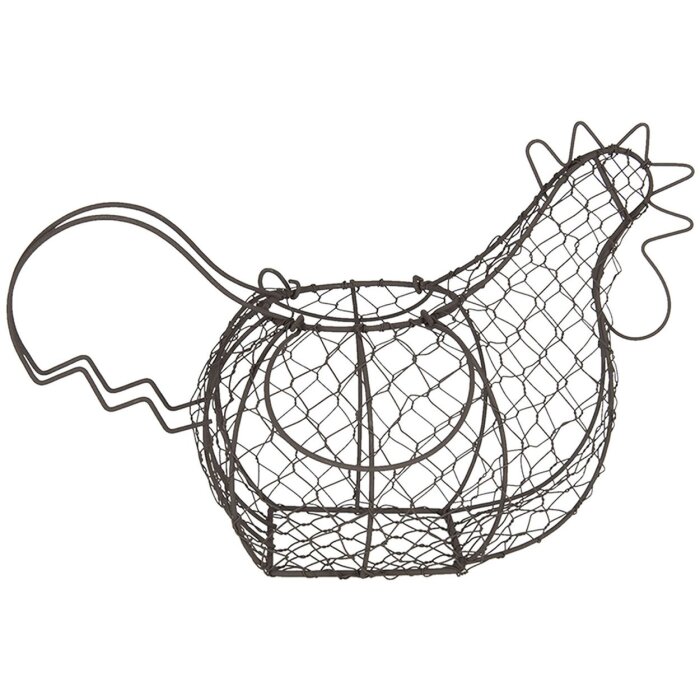 Eierhalter Huhn Clayre & Eef, negru, 40x23x28 cm