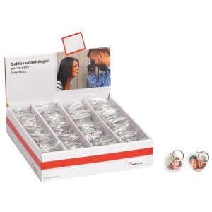 Walther Schlüsselanhänger für Fotos 3,5x3,5 cm Acryl Herz oder Kreis