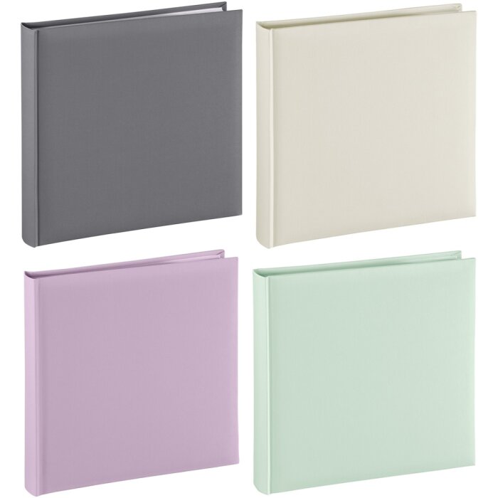 Hama Fotoalbum Fine Art 30x30 cm 80 weiße Seiten Flieder Grau Lindgrün Sand