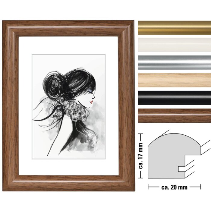 Hama Ramă din Plastic Sofia Neagră 20x30 cm