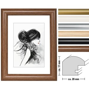 Hama Ramă din Plastic Sofia Neagră 20x30 cm