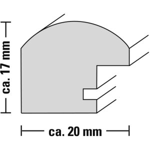 Hama Ramă din Plastic Sofia Neagră 20x30 cm