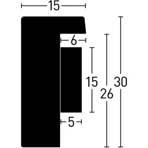 Nielsen Accent Holz-Bilderrahmen Aura 3D MDF 13x18 cm bis 40x50 cm