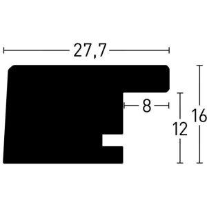 Nielsen Accent Holzrahmen Oslo Normalglas 28 mm Profil 13x18 cm bis 60x80 cm
