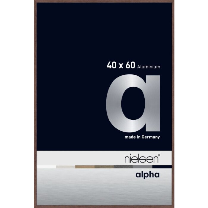 Nielsen aluminiu cadru Alpha TCSC 40x60 cm wengé lumina sticlă anti-reflexivă