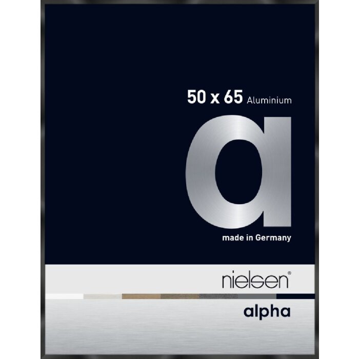 Nielsen aluminiu cadru Alpha TCSC 50x65 cm anodizat negru lucios