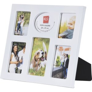 KLS Galerie foto 6 fotografii Cadru din plastic 28x23 cm Negru Argint Alb