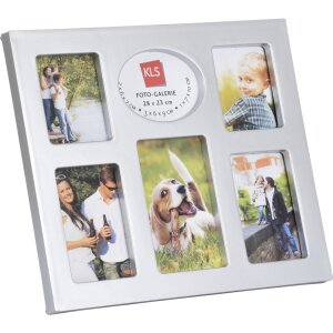 KLS Galerie foto 6 fotografii Cadru din plastic 28x23 cm Negru Argint Alb
