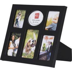 KLS Galerie foto 6 fotografii Cadru din plastic 28x23 cm Negru Argint Alb