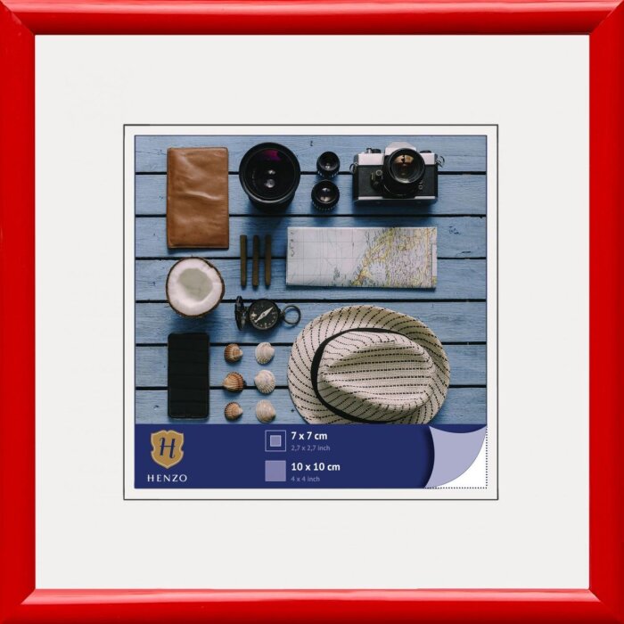 Henzo ramă din plastic Napoli 10x10 cm roșu normal suport de sticlă