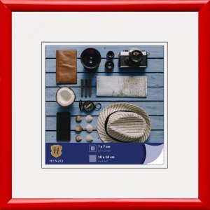 Henzo Kunststoffrahmen Napoli 10x10 cm Rot Normalglas...