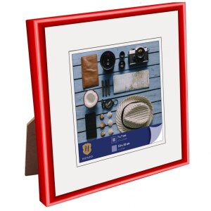 Henzo ramă din plastic Napoli 10x10 cm roșu normal suport de sticlă