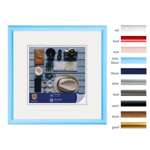 Henzo ramă din plastic Napoli 10x10 cm albastru deschis