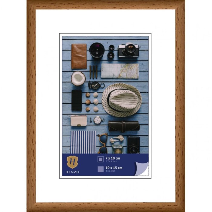 Henzo cadru din plastic Napoli 10x15 cm maro mediu