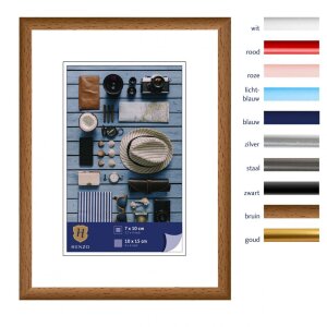 Henzo cadru din plastic Napoli 10x15 cm maro mediu