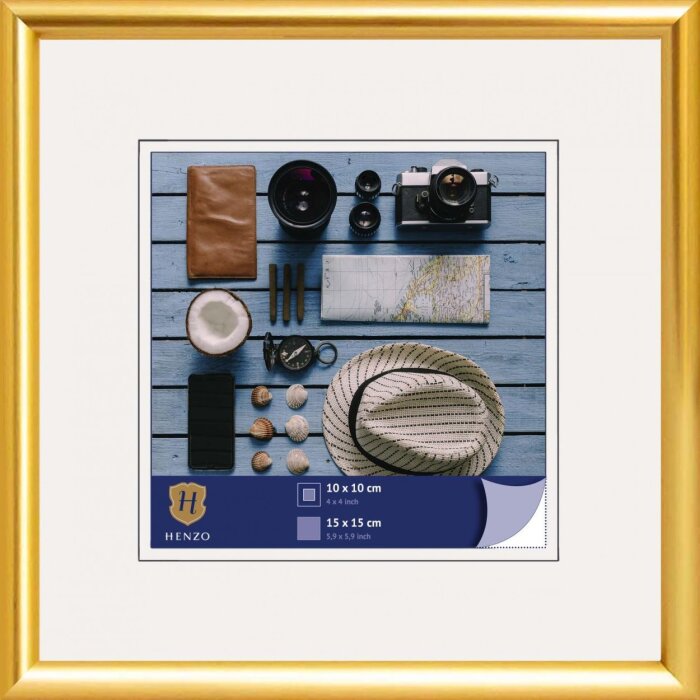 Rama din plastic Henzo Napoli Gold 15x15 cm pentru agățat și în picioare