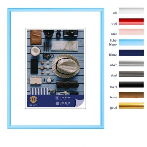 Henzo cadru din plastic Napoli 24x30 cm albastru deschis