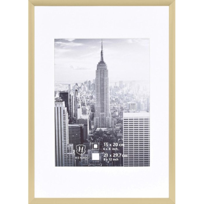Henzo aluminiu cadru Manhattan 21x29.7 cm aur cu passe-partout