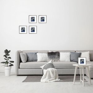 Henzo cadru din plastic Napoli 30x30 cm oțel gri sticlă normală montare pe perete