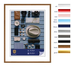 Henzo cadru din plastic Napoli 40x50 cm maro mediu