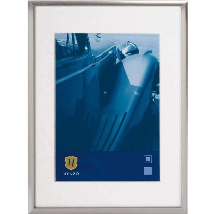Henzo aluminiu cadru Portofino 30x45 cm argint cu passe-partout 20x30 cm