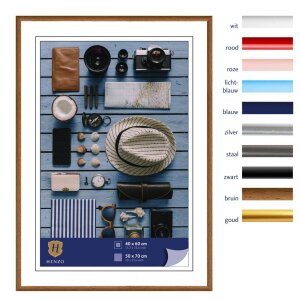 Henzo cadru din plastic Napoli 50x70 cm maro mediu