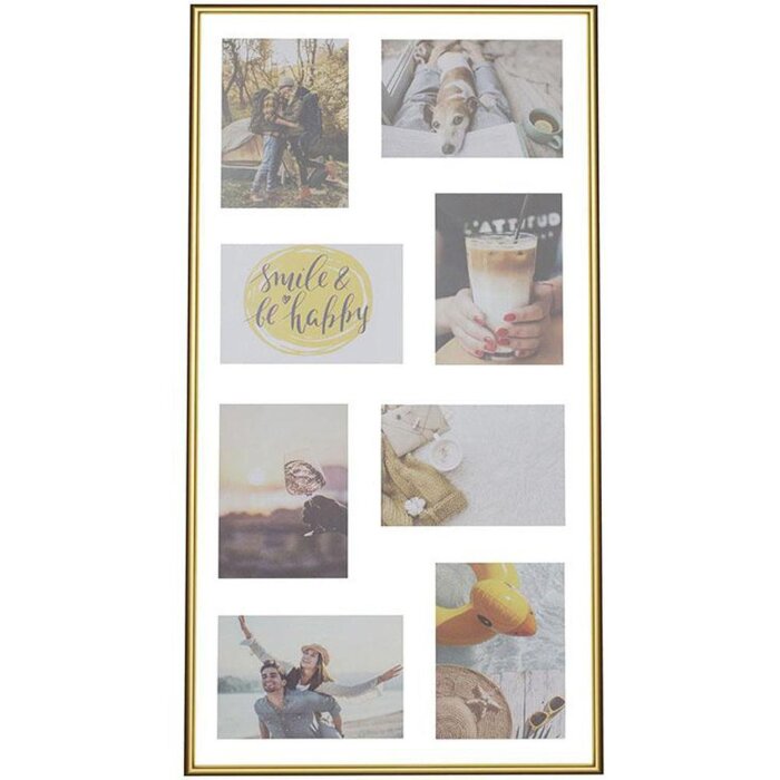Galerie foto Henzo Napoli pentru 8 fotografii 13x18 cm aur 38x73,9 cm montare pe perete