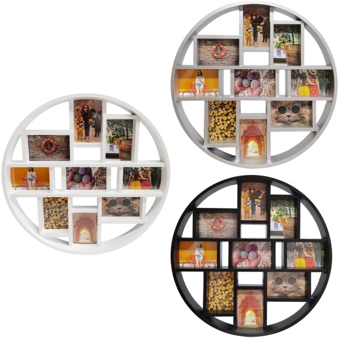 Henzo galerie foto Discus 9 fotografii 10x15 cm ramă din plastic 56x56 cm