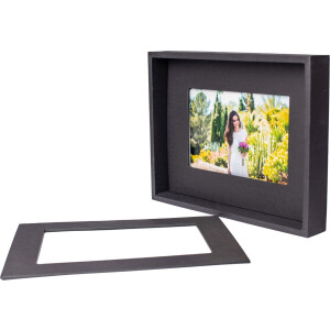 HNFD passe-partout cadru 13x18 cm negru fără sticlă pentru montare
