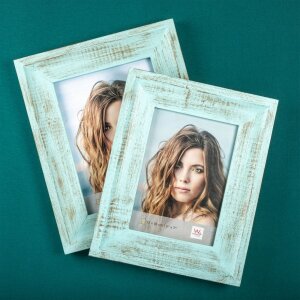 Walther Marley Fotorahmen 13x18 cm 15x20 cm Blau Holz Shabby Chic