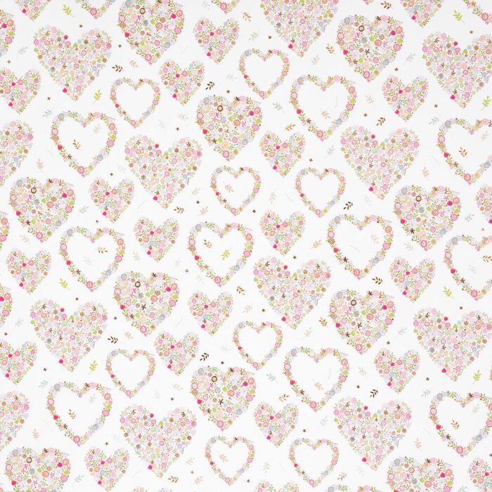 Goldbuch Hârtie de ambalaj Flowers in the Heart 50x70 cm