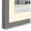 ZEP Edison cadru 15x20 cm gri cu passe-partout și suport